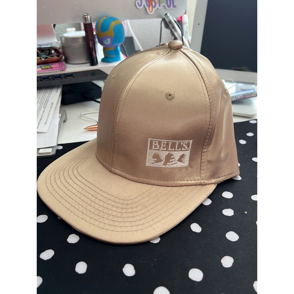 Bells brewery faux silk gold hat‎